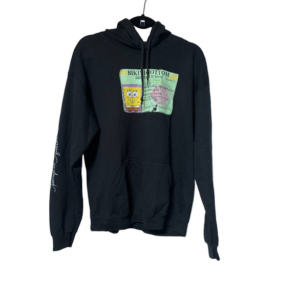 Nickelodeon Sponge Bob‎ Squarepants Bikini Bottom Black sweatshirt size L - Picture 1 of 6